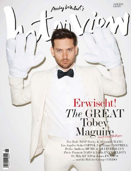 Tobey Maguire - Interview Magazine Cover [Germany] (June 2013)