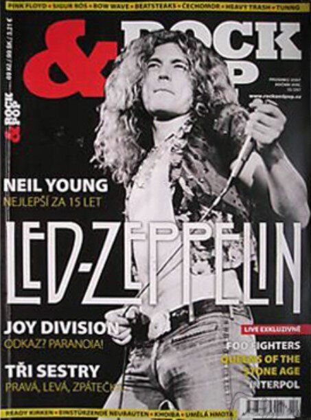 Robert Plant, Led Zeppelin, Rock & Pop Magazine December 2007 Cover ...