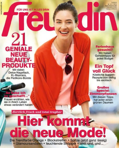 Freundin Magazine Magazine March 15 Cover Photo Germany