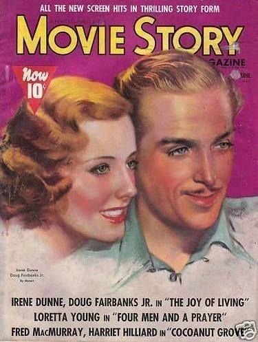 Douglas Fairbanks Jr., Irene Dunne, Joy of Living, Movie Story Magazine ...