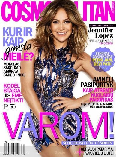 Jennifer Lopez, Cosmopolitan Magazine December 2013 Cover Photo - Lithuania