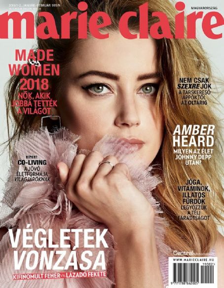 Amber Heard - Marie Claire Magazine Cover [Hungary] (January 2019)