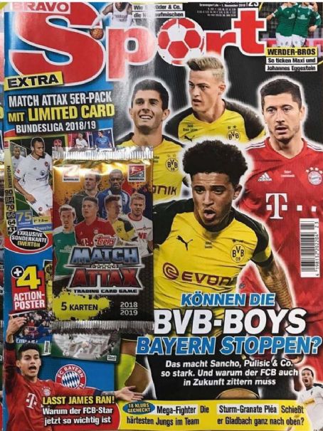 Robert Lewandowski, Jadon Sancho, BRAVO sport Magazine November 2018 ...