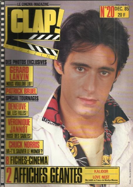 Gerard Lanvin Clap Magazine December 1985 Cover Photo France