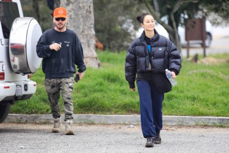 Cara Santana – With boyfriend Shannon Leto on a hike with their beloved dogs in LA