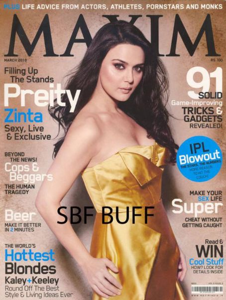 Preity G Zinta, Maxim Magazine March 2010 Cover Photo - India