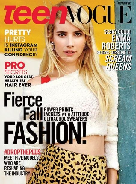 Emma Roberts, Teen Vogue Magazine November 2015 Cover Photo - United States