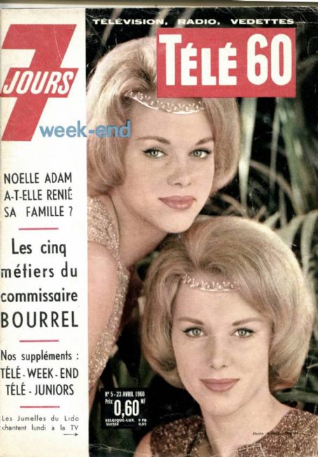 Alice Kessler, Ellen Kessler - Télé 7 Jours Magazine Cover [France] (23 April 1960)