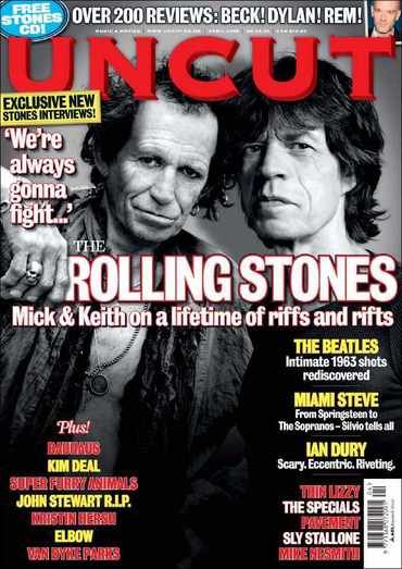 Mick Jagger, Keith Richards, Uncut Magazine April 2008 Cover Photo ...