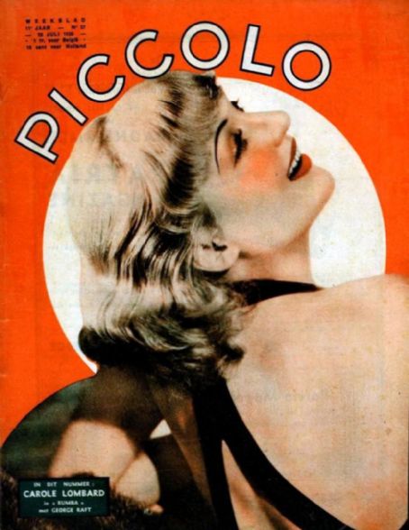 Carole Lombard, Piccolo Magazine 15 July 1935 Cover Photo - Belgium