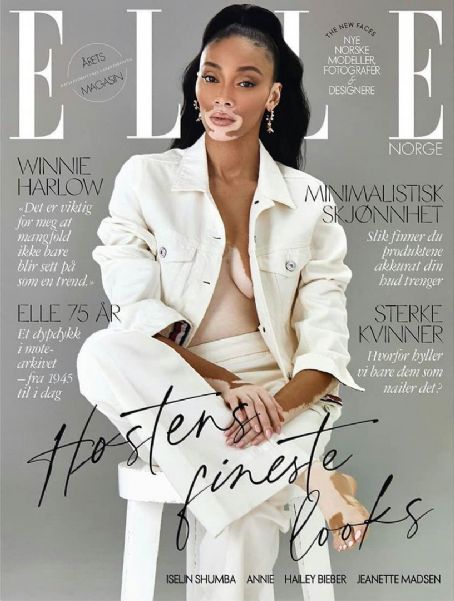 Winnie Harlow Elle Magazine October 2020 Cover Photo Norway