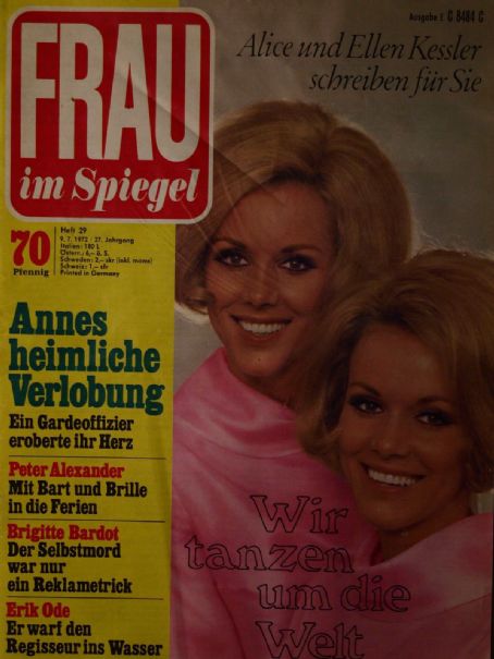 Alice Kessler - Frau im Spiegel Magazine Cover [West Germany] (9 July 1972)