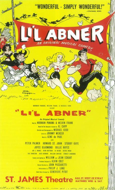 Li'l Abner (musical) Original 1956 Broadway Cast Starring Peter Palmer