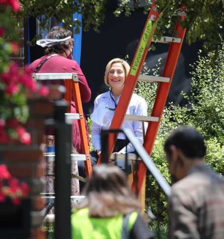 Edie Falco – As Hillary Clinton on the set of ‘American Crime Story: Impeachment’ in Los Angeles