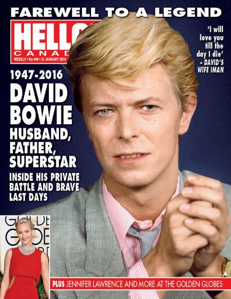 David Bowie, Hello! Magazine 25 January 2016 Cover Photo - Canada