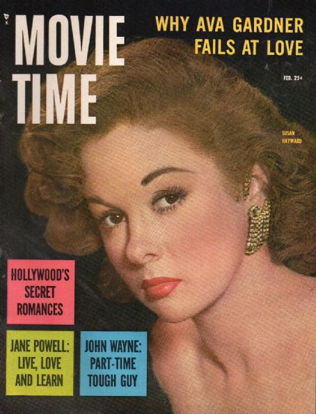 Susan Hayward, Movie Time Magazine February 1955 Cover Photo - United ...