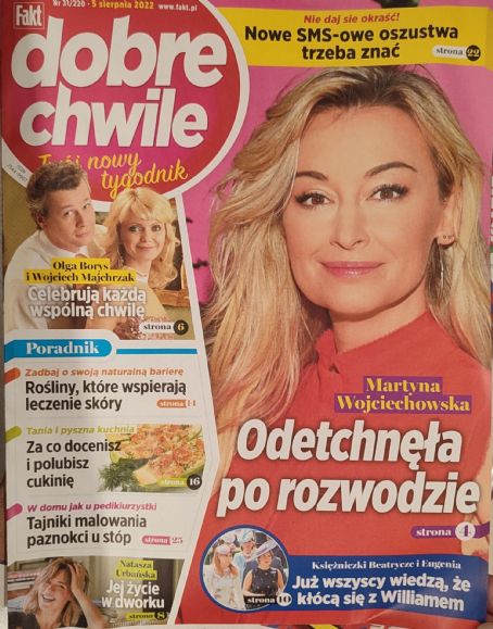 Martyna Wojciechowska - Dobre chwile Magazine Cover [Poland] (5 August 2022)