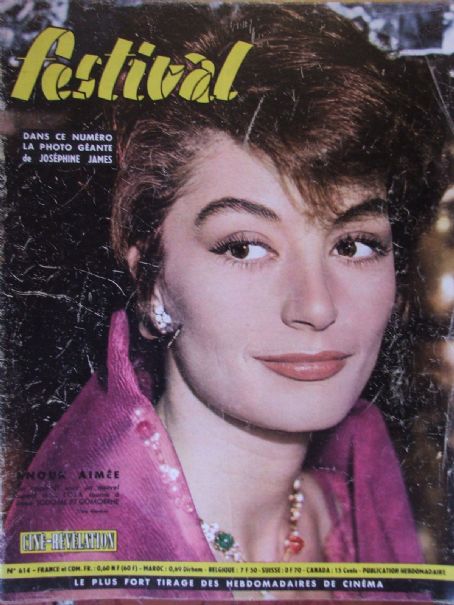Anouk Aimée - Festival Magazine Cover [France] (4 April 1961)