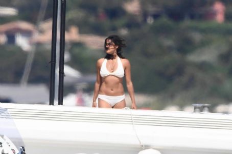 Michelle Rodriguez – Enjoying holidays on a yacht in Porto Cervo