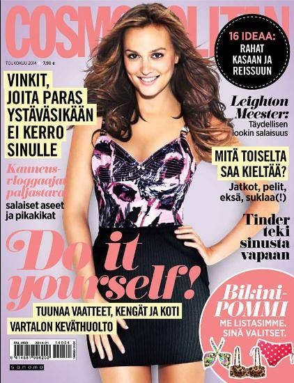 Leighton Meester, Cosmopolitan Magazine May 2014 Cover Photo - Finland