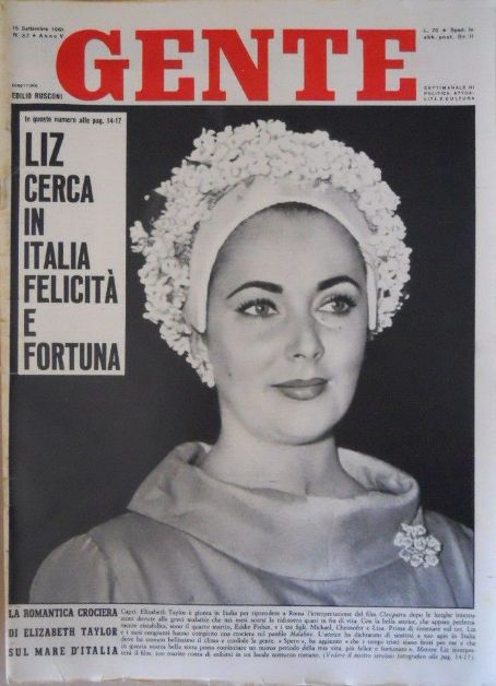 Elizabeth Taylor, Gente Magazine 15 September 1961 Cover Photo - Italy