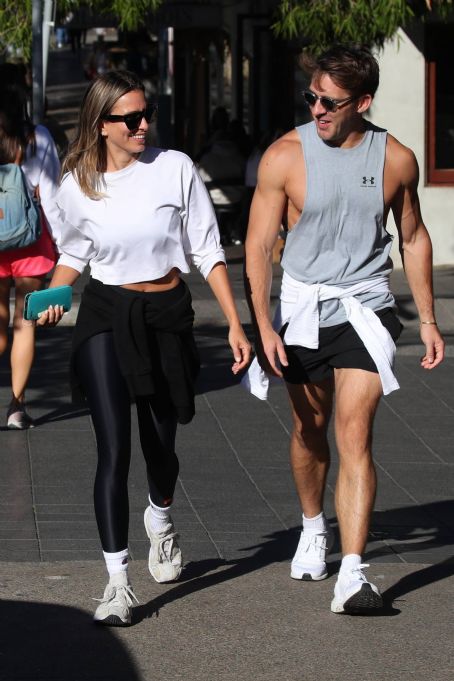 Renee Bargh in Black Tights at Bondi Beach