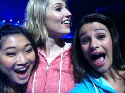 Jenna Ushkowitz Lea Michele Dianna Agron of Glee FamousFix