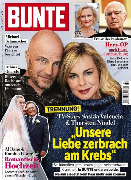 Saskia Valencia, Thorsten Nindel, Bunte Magazine 08 September 2016 ...