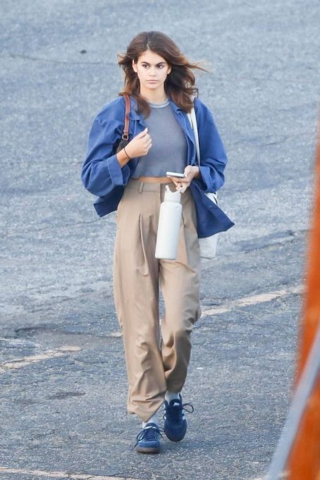 Kaia Gerber – Seen after set of ‘Mrs. American Pie’ in Downtown Los Angeles