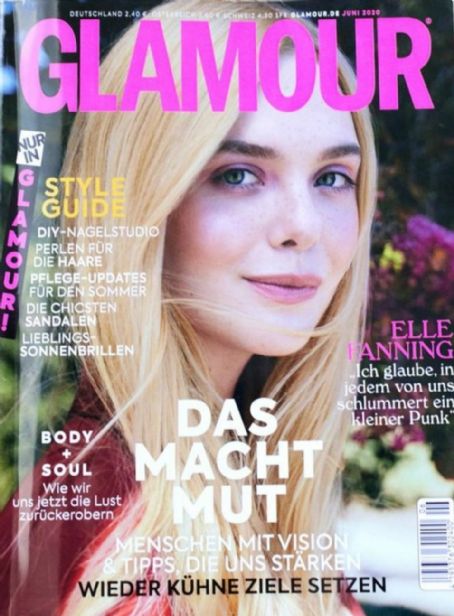 Elle Fanning Glamour Magazine June 2020 Cover Photo Germany