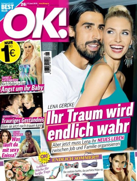 Lena Gercke, Sami Khedira - OK! Magazine Cover [Germany] (17 June 2015)