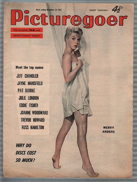 Merry Anders Picturegoer Magazine 23 September 1957 Cover Photo United States 