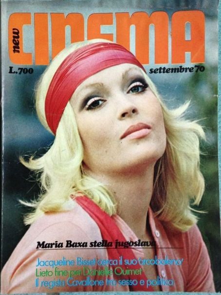 María Baxa, New Cinema Magazine September 1970 Cover Photo - Italy