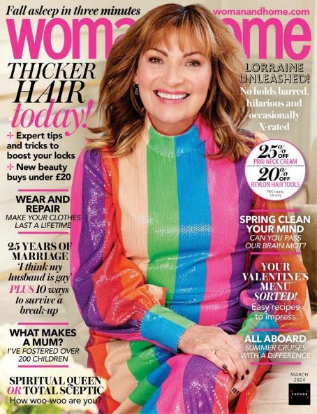 Lorraine Kelly, Woman & Home Magazine March 2024 Cover Photo - United ...