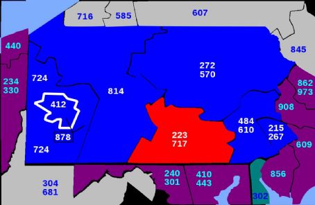 List of Area codes in Pennsylvania - FamousFix List