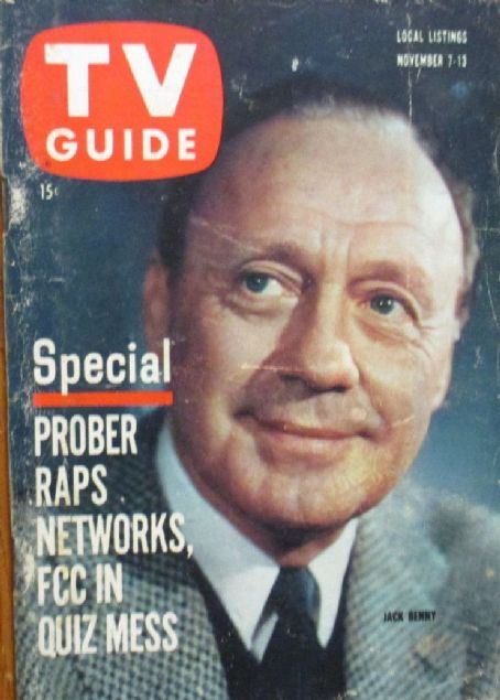 Jack Benny, TV Guide Magazine 07 November 1959 Cover Photo - United States