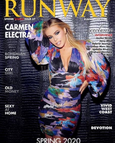 Carmen Electra Runway Magazine March 2020 Cover Photo United States