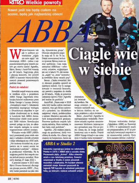 ABBA - Retro Magazine Pictorial [Poland] (October 2021)