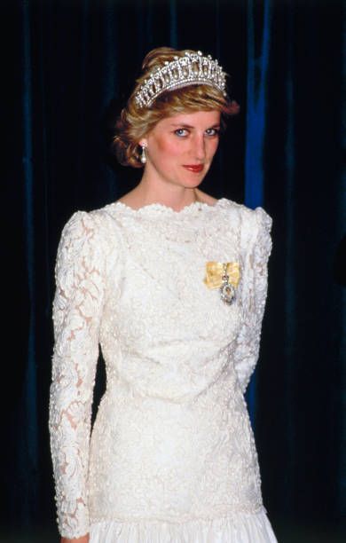 Princess Diana attend a dinner with the Canadian Prime Minister Brian ...