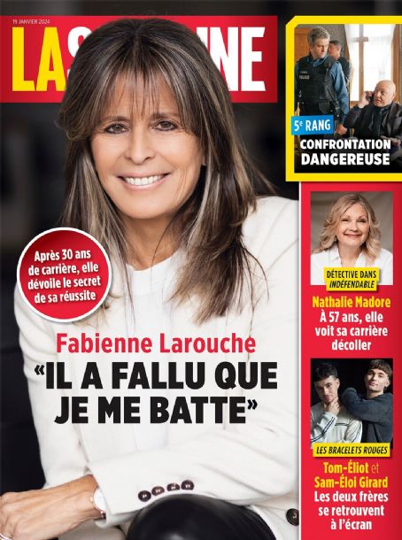 Fabienne Larouche, LA Semaine Magazine 19 January 2024 Cover Photo - Canada