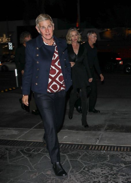Ellen DeGeneres – With Portia de Rossi with friends at E Baldi in Beverly Hills