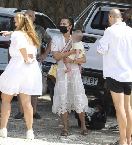 Alicia Vikander – With Michael Fassbender with their baby out in Ibiza