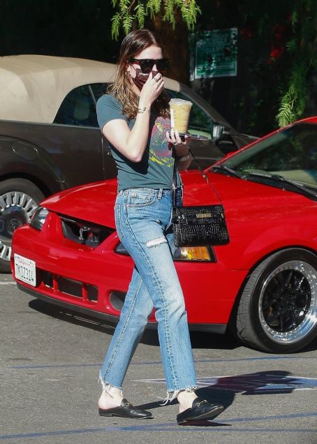 Ashley Benson – Stops by Starbucks in Los Feliz - FamousFix