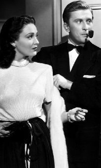 Linda Darnell and Kirk Douglas