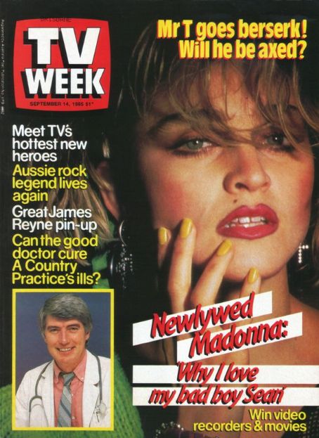 Madonna, TV Week Magazine 14 September 1985 Cover Photo - Australia