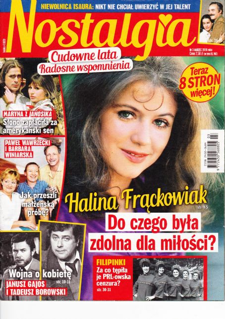 Halina Fr?ckowiak, Nostalgia Magazine March 2018 Cover Photo - Poland