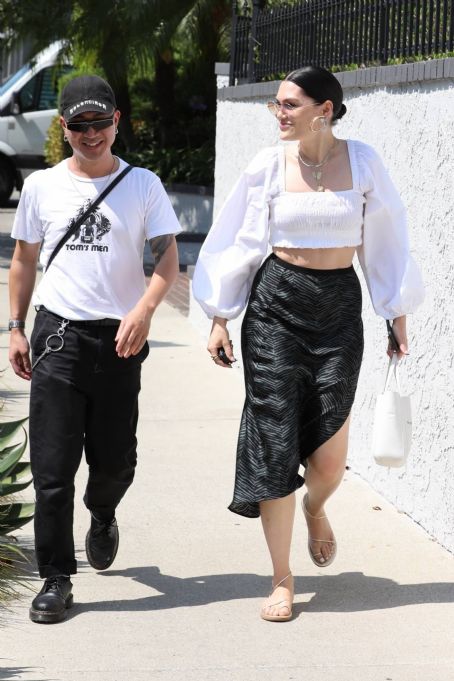 Jessie J – With her boyfriend Max Pham at Crossroads Kitchen in West Hollywood