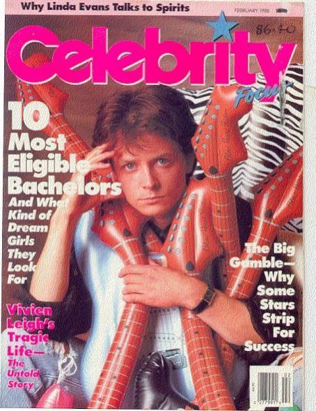 Michael J. Fox, Celebrity Focus Magazine February 1988 Cover Photo ...