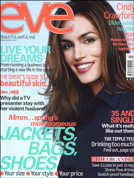 Cindy Crawford, Eve Magazine March 2003 Cover Photo - United States