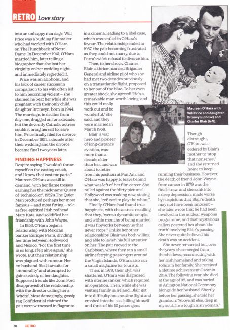 John Wayne and Maureen O'Hara - Yours Retro Magazine Pictorial [United Kingdom] (September 2022)